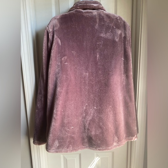 Mauve Washable Faux Fur Jacket by 32 Degree Heat XXL - Picture 3 of 4